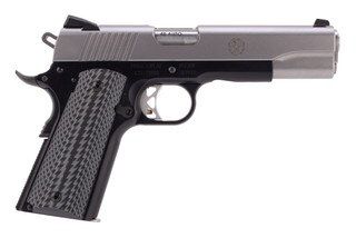 Two-tone .45 ACP 1911 handgun.